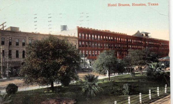 Houston Texas Hotel Brazos Scenic View Vintage Postcard AA104599