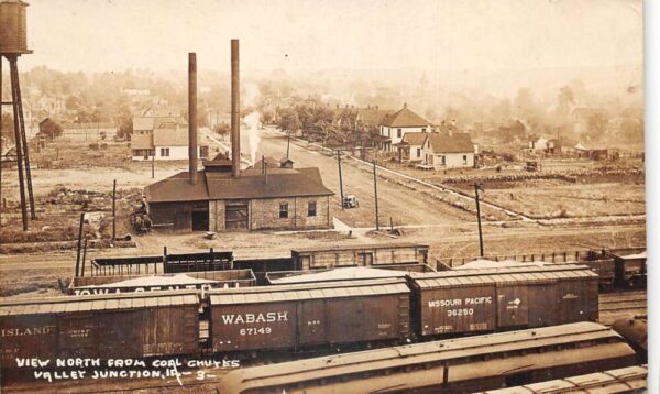 Valley Junction Iowa North From Coal Chutes Real Photo Vintage Postcard AA104615