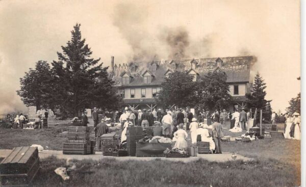 Mouse Island Maine Samoset House Hotel Fire Disaster Real Photo PC AA104632