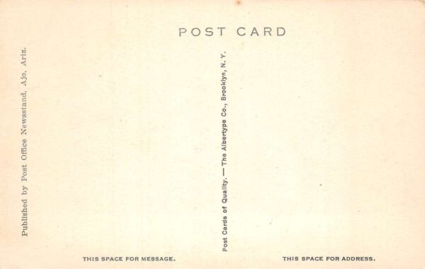 Ajo Arizona Steam Shovel NCC Co Mining Vintage Postcard AA104639 - Image 2