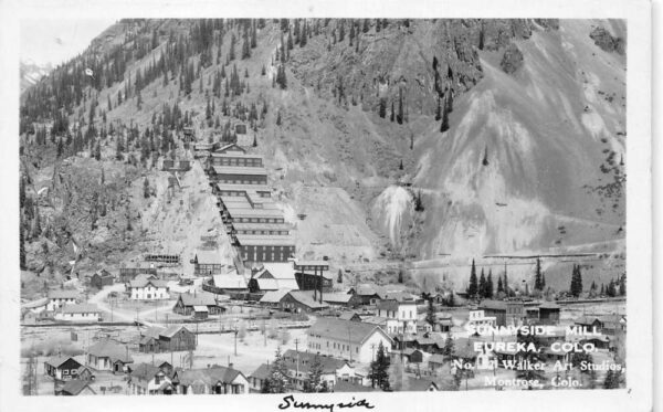 Eureka Colorado Sunnyside Mill Birds Eye View Real Photo Postcard AA104647