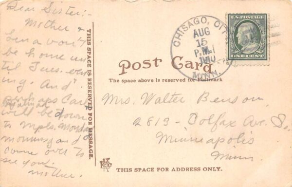 Chisago City Minnesota Bloom Mercantile Co Business District Postcard AA104663 - Image 2