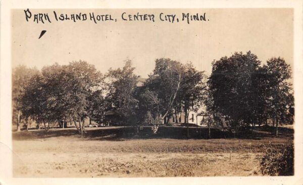 Center City Minnesota Park Island Hotel Real Photo Vintage Postcard AA104668
