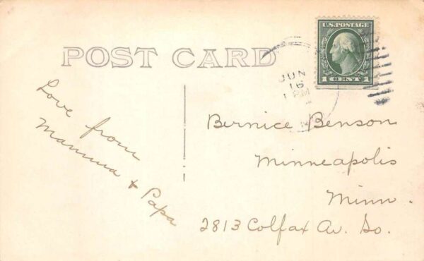 Center City Minnesota Park Island Hotel Real Photo Vintage Postcard AA104668 - Image 2