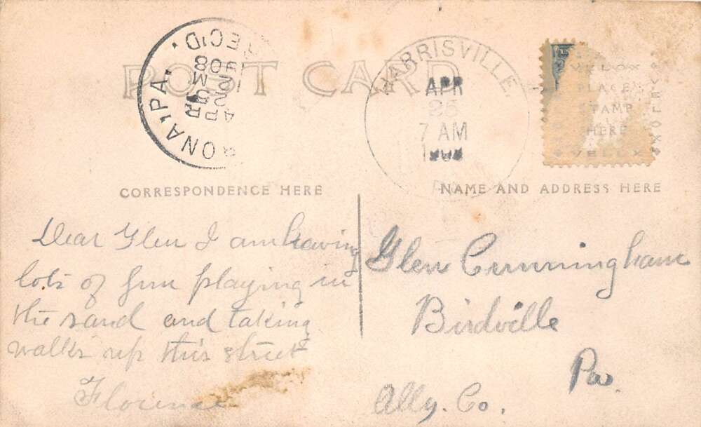 Harrisville Pennsylvania Main Street Looking North Real Photo Postcard AA104682 - Image 2