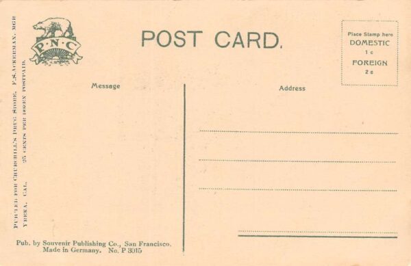 Yreka California Holiday Greetings From Yreka, Hall Of Records, PC U24511 - Image 2