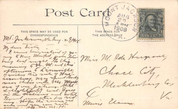 Mount Jackson Virginia Main Street and Orkney Springs Grade Postcard AA104690 - Image 2