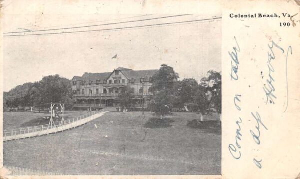 Colonial Beach Virginia Colonial Beach Hotel Vintage Postcard AA104692