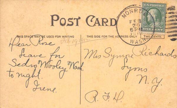 Monroe Washington Milk Boats Unloading Harbor View Vintage Postcard AA104698 - Image 2