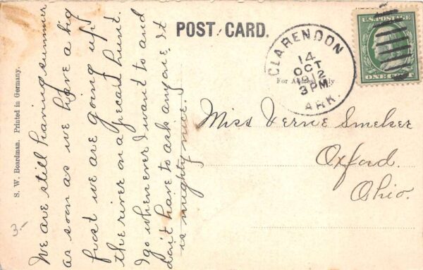 Clarendon Arkansas Fishing for Pearls and Shells White River Postcard AA104709 - Image 2
