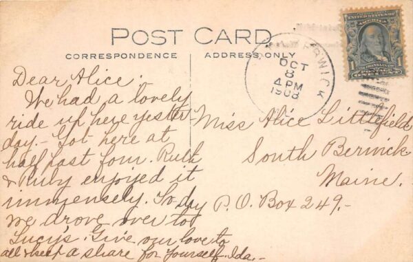 Lebanon Maine Pierce's Grist Mill Real Photo Vintage Postcard AA104713 - Image 2