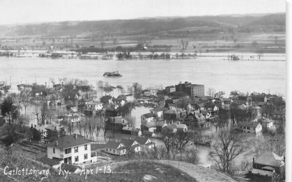 Catlettsburg Kentucky Birds Eye View Real Photo Vintage Postcard AA104832