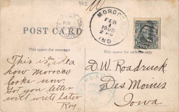 Morocco Indiana Fire Disaster Bldg Ruins Real Photo Postcard AA104845 - Image 2