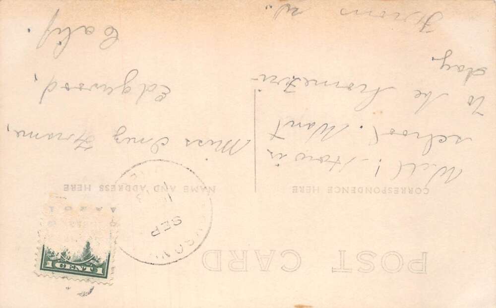 Jacksonville Oregon Public School Real Photo Vintage Postcard AA104877 - Image 2