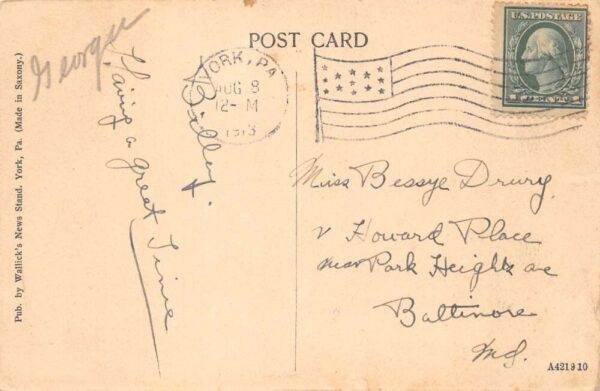 York Pennsylvania Mummers Parade Billiard Room Cigars Vintage Postcard AA104898 - Image 2