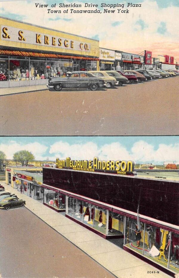 Tonawanda New York Sheridan Drive Shopping Plaza Vintage Postcard AA104902