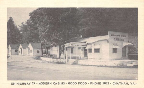 Chatham Virginia Meadow View Cabins Vintage Postcard AA104905