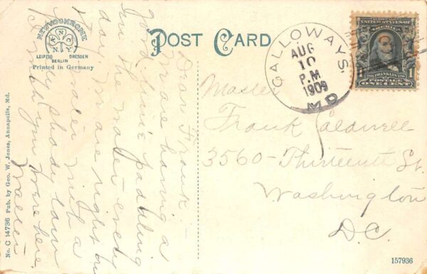 West River Maryland Rapid Transit Cattle Wagon Vintage Postcard AA104909 - Image 2