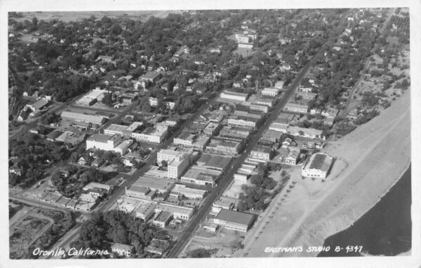 Oroville California Aerial View Real Photo Vintage Postcard AA105024