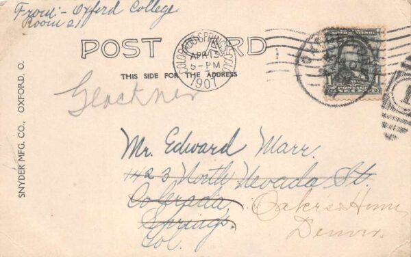 Oxford Ohio Miami College Front and Lawn Real Photo Postcard AA105027 - Image 2