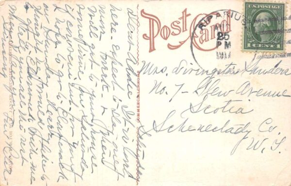 Brant Lake New York Adirondacks Palisades Hotel Birds Eye View Postcard AA105030 - Image 2
