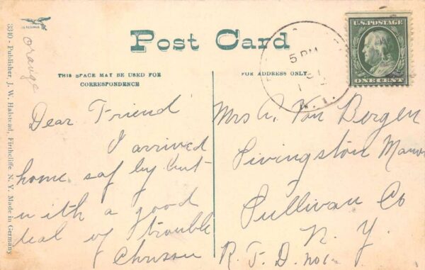 Firthecliffe New York The Hollow Vintage Postcard AA105046 - Image 2