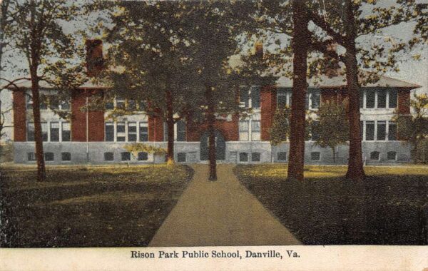 Danville Virginia Rison Park Public School Vintage Postcard AA105050