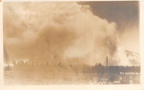 Mount Lassen California Volcano Eruption BF Loomis Real Photo Postcard AA105058