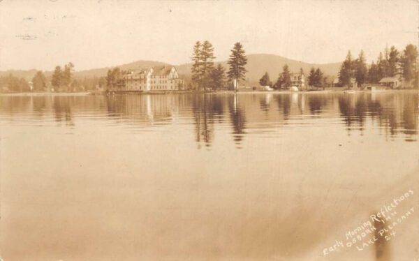 Wells New York Lake Pleasant Osborn Inn Real Photo Postcard AA105064