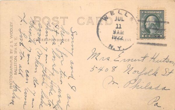 Wells New York Lake Pleasant Osborn Inn Real Photo Postcard AA105064 - Image 2