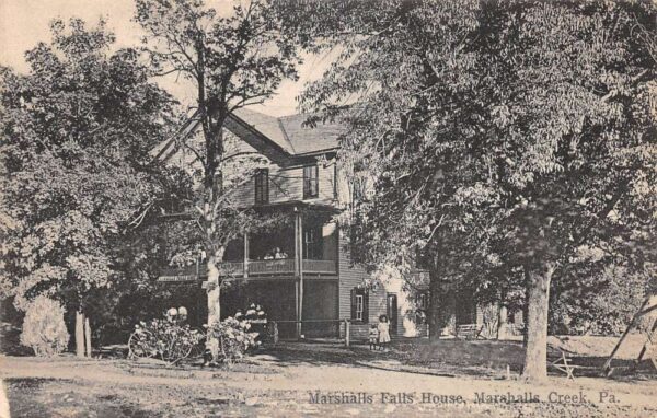 Marshalls Creek Pennsylvania Marshalls Falls House Vintage Postcard AA105081