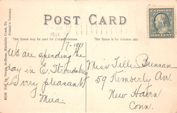 Marshalls Creek Pennsylvania Marshalls Falls House Vintage Postcard AA105081 - Image 2