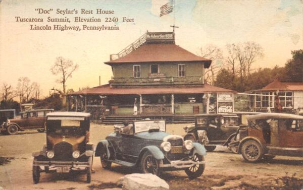 Lincoln Highway Pennsylvania Doc Seylar's Rest House Coke Sign PC AA105082
