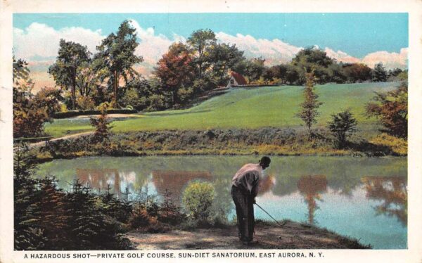 East Aurora New York Sun Diet Sanatorium Golf Course Vintage Postcard AA105089
