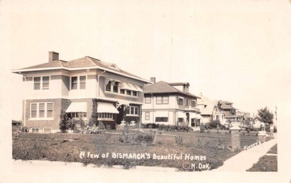 Bismarck North Dakota Residential Area Real Photo Vintage Postcard AA105096
