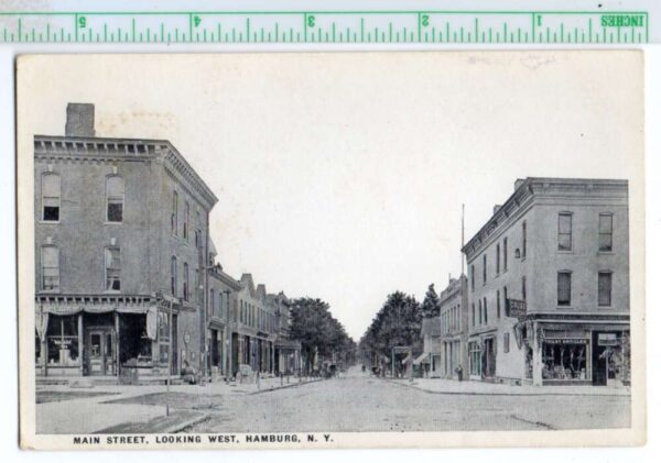 Hamburg New York Main Street Looking West Vintage Postcard AA105099
