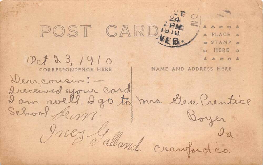 Arlington Nebraska Congregational Church Real Photo Vintage Postcard AA105130 - Image 2