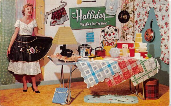 Baltimore Maryland Halliday Plastics Party Sales Ad Vintage Postcard AA105142