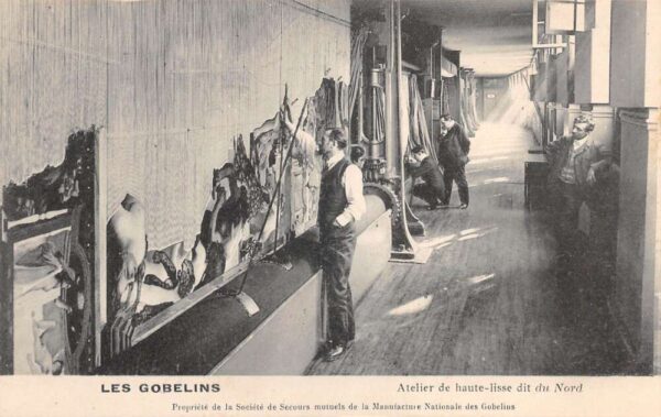 Paris France Gobelins Tapestry Factory du Nord Vintage Postcard AA105155