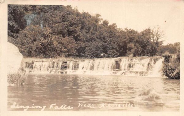 Kerrville Texas Singing Falls Scenic View Real Photo Postcard AA105182