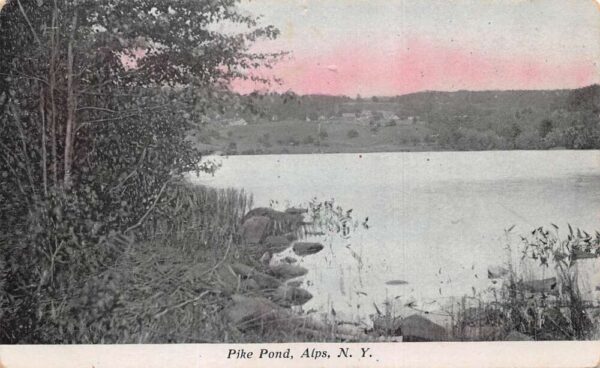 Alps New York Pike Pond Scenic View Vintage Postcard AA105189