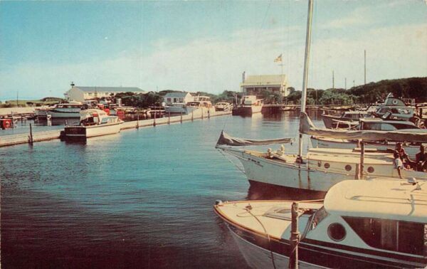 Fire Island New York Sailors Haven Marina Real Photo Postcard AA105190
