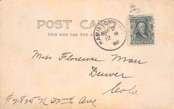 Hamilton Ohio Two Boys in Overalls Real Photo Vintage Postcard AA105192 - Image 2