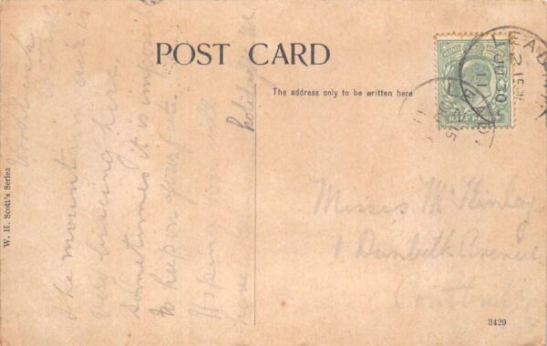 Leadhills Scotland Birds Eye View Vintage Postcard AA105203 - Image 2