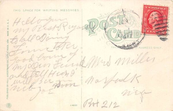 Hoxie Arkansas Trolley Car at Station Vintage Postcard AA105290 - Image 2