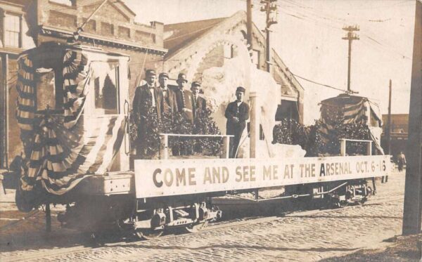 Tavistock Ontario Canada ? Police on Parade Float Real Photo Postcard AA105291
