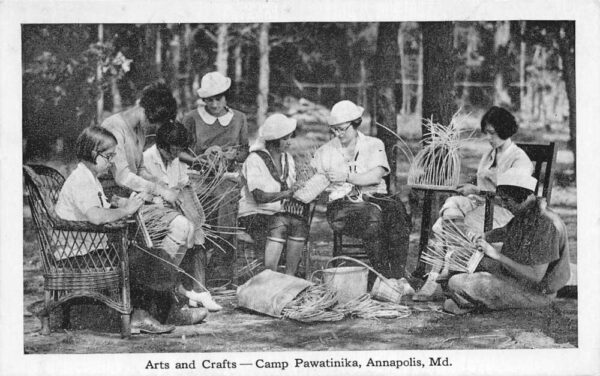 Annapolis Maryland YWCA Camp Pawatinika Arts and Crafts Postcard AA105299