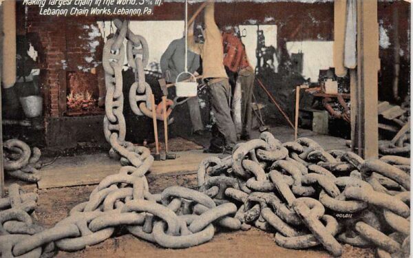 Lebanon Pennsylvania Chain Works Blacksmiths Vintage Postcard AA105323