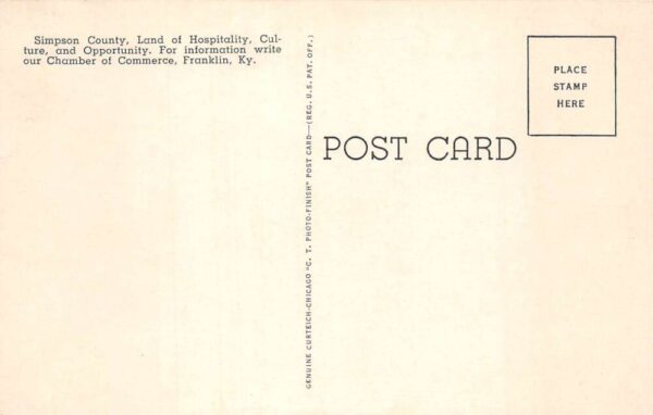 Franklin Kentucky Tobacco Sales Floor Vintage Postcard AA105324 - Image 2