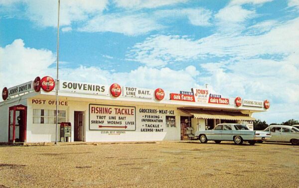 Laguna Park Texas Johns Drive In Coke Sign Vintage Postcard AA105366